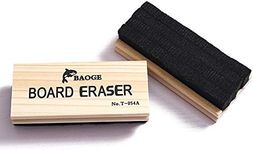 Powerful Tools Chalk Eraser - Campus Style Pine Wood Chalkboard Blackboard Cleaner Wooden Felt Eraser Duster Engravable College Styled DIY Gift Office School Supply 2 Pack