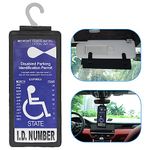 Yuoyar Portable Handicap Placard Holder for Auto - Ultra Transparent Handicapped Placard Holder Protector Hanger Sleeve - Placard Holder for Disability Parking