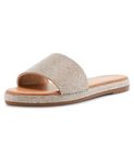 Madden Girl Women's Lizaa Slide Sandal, Silver Multi, 8.5