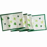 Wailiy Buffalo Plaid St.Patrick's Day Table Runner Shamrock Gnome, Seasonal Spring Anniversary Wedding Holiday Kitchen Dining Table Decoration for Indoor Outdoor Home Party Decor