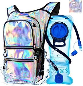 Mothybot Hydration Backpack Pack, Water Backpack 20L Capacities Included 2L Hydration Bladder, Festival Essential - Rave Hydration Pack Hydropack Hydro for Hiking, Running, Biking, Festival Gear