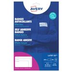 Avery L4787-20 Customisable,Printable, Repositionable Name Badge Labels, 10 Labels Per A4 Sheet - Blue Border