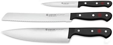 WÜSTHOF Gourmet 3-Piece Chef's Knife Set,Black