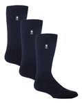 HEAT HOLDERS - 3 Pack Multipack Mens Insulated Thermal Socks for Winter (6-11, Navy)