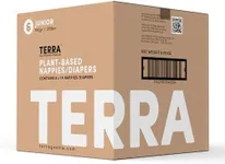 Terra Size 6 Diapers: 85% Plant-Based Diapers, Ultra-Soft & Chemical-Free for Sensitive Skin, Superior Absorbency for Day or Nighttime Diapers, Designed for Toddlers 35+ Pounds, 112 Count