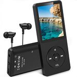 AGPtEK Lossless Sound Music Player with 70 Hours Music Playback and Sound Entry Hi-Fi (Black, 8 GB)