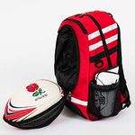KITSACK - The Ultimate Rugby Ball & Kit Carrying Backpack - Red