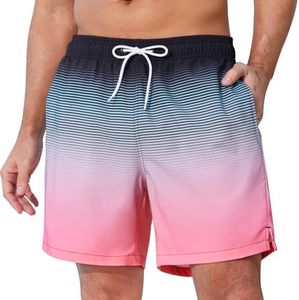 SILKWORLD Mens Swim Trunks Quick Dry Bathing Suits Shorts with Zipper Pockets, MQ18_Zip_P17, X-Small