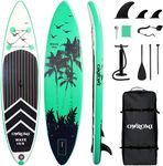 SUP Inflatable Stand Up Paddle Board 10'6"/32" 6" Ultra-Light Thick Paddleboard for All Skill Levels ISUP Paddle Board with Accessories, 10/6 Inflatable Paddle Boards for Adults & Youth