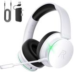 RYR Wireless Gaming Headset for Xbox Series X|S, Xbox One, PS5, PS4, Mac, Bluetooth 5.3, 3D Surround Sound, Rotatable Earmuffs, Gaming Headphones with Noise Canceling Microphones-Blackwhite