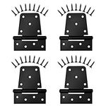 Heavy Duty Gate Hinges Sange Sopffy,4 Pack Gate Hinges Black Iron 3.5 inch,Gate Hinges for Wooden Fences Heavy Duty, Hinges Outdoor for Barn Shed Deck Wood Door Fences Gate(Screws Included)