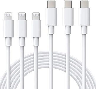 ilikable Lot de 3 Câble USB C vers Lightning 1M Cable iPhone Charge Rapide MFi Certifié Fil Chargeur pour iPhone 14 13 12 Pro Max Mini iPhone 11 Pro X XR XS SE 2020 8 Plus