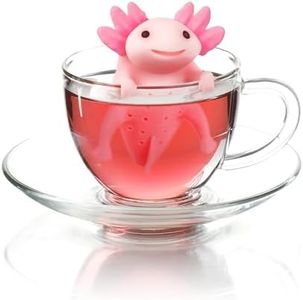 Genuine Fred RELAXOLOTL Tea Infuser, Cute Axolotl Design, For Loose Leaf Tea, Flexible, Easy to Clean Silicone, Fun Gift for Tea Lovers, Clever Kitchen Gadget