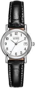 Citizen Eco-Drive Women's Corso Stainless Steel Solar Powered Watch with White Dial Display EW1270-06A