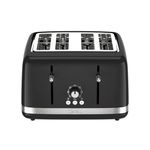 Tefal Soleil 4-Slice Toaster – 7 Browning Levels, Variable Width Slots, High-Lift Lever, Stop/Defrost/Reheat Functions, Removable Crumb Tray, in Glossy Premium Black - TF3058G0