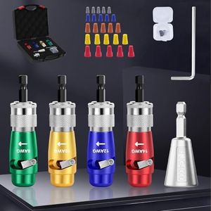 Dolicer Wire Stripper for Drill, 14-12-10-8 Gauge Electric Wire Stripper for AWG, Upgrade Portable Wire Stripping and Twisting Tool, Cable Quick Wire Stripping and 25PCS Wire Connectors Nuts