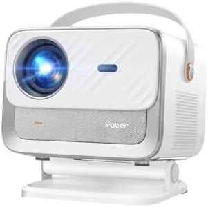 [Netflix Certified & Dolby Audio] Portable Projector Auto Focus Keystone, YABER V12 Outdoor Projector with WiFi 6 Bluetooth Full HD Native 1080P 60Hz, Smart Movie Projector for Home Theater