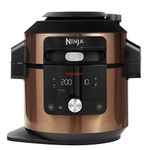 Ninja Foodi MAX 14-in-1 SmartLid Multi Cooker, 7.5L Electric Pressure Cooker & Air Fryer, Combi-Steam, Slow Cook, Bake, Grill, Copper/Black Amazon Exclusive OL650UKCP