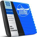 SATURAY Waterproof Gel Kayak Seat Cushion - Use As Canoe, Stadium, Bleacher Seat Pad - Washable Outdoor Gear & Accessories for Fishing, Ocean Boating, Rowing, Camping