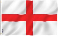 ANLEY Fly Breeze 3x5 Foot England Flag - Vivid Color and UV Fade Resistant - Canvas Header and Double Stitched - English National Flags Polyester with Brass Grommets 3 X 5 Ft