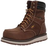 KEEN Utility Men's Cincinnati 8” Waterproof Composite Toe Wedge Work Boots, Belgian/Sandshell, 9.5