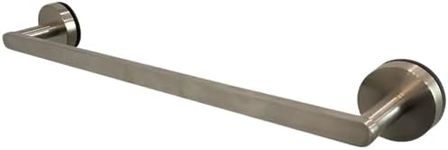 LAB AUTOMATION Suction Cup Towel Bar for Bathroom – Brushed Nickel Shower Glass Door Mount Towel Holder – Bath Towel Holder for Shower Glass Door – Strong Suction Adhesion (18inch, Nickel)