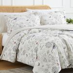 Southshore Fine Living, Inc. 3-Piece Full or Queen Comforter Set with 2 Pillow Shams; Down Alternative Comforter, Soft Cozy Microfiber, Matching Bedding Set Complements Room Décor; Bayberry Botanical