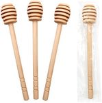 BLUE TOP 20PCS Wooden Honey Dipper 