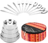 Camping Mess Kits - 28pcs Camping Dinnerware Set Camping Gifts Camping cookware Sets Camping Accessories Camping Cooking Utensils Set Bowls, Plates, Knives, Forks, Spoons