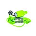 STATUS 1 Socket Extension Lead | 5m Green Waterproof Extension Cable |13 amp Weatherproof Extension Socket | 1W5M13AIP54S6