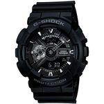 Casio Gents 51.00mm Quartz Watch with Black Analogue - Digital dial and Black Plastic/Resin Strap Strap GA-110-1BER