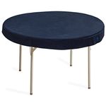 Yellow Mountain Imports Professional Grade Blue Round Table Cover for Poker, Card Games, Mahjong, Board Games, Tile Games, and Dominoes -124.5 centimeter