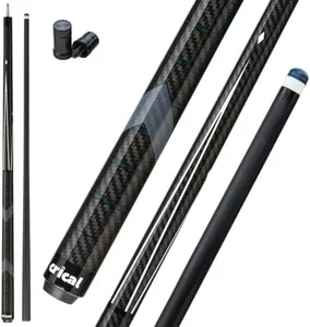 CRICAL Carbon Fiber Pool Cue Stick 58" Billiard Cue Sticks Professional Low Deflection Pool Sticks with 3/8 * 8 Pin Joint and 12.5mm Tip