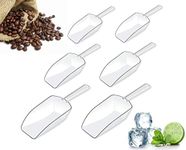 DS. DISTINCTIVE STYLE Kitchen Scoops Set of 6 Clear Plastic Scoops with 3 Different Sizes Clear Candy Scoops