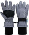 Jan & Jul Toasty-Dry Waterproof Snow Gloves for Boys and Girls (Heather Grey, Size L: 6-8Y)