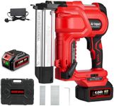 Electric Nail Gun Cordless Staple Gun - for DIY Projects of Upholstery, Home Improvement and Woodworking(Incl. 1 Batteries & Charger)