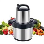 GREEVA Stainless Steel Electric Meat Grinder with Bowl 6LTR 1200W Automatic Food Processor 2 Speed Mode for Meat, Vegetables, Fruits, Nuts Kitchen Food Multi-function Mixer Blender Chopper