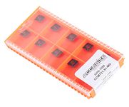 Accusize Industrial Tools Ccmt21.51-Md Cvd Coated Carbide Inserts, 10 Pcs/Box, Black and Yellow, 2200-1008