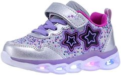 COODO Toddler Girls Light Up Shoes 