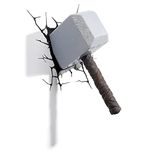 3D Light FX Marvel Thor Hammer 3D-Deco LED Wall Light