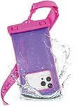Case-Mate - IP68 Waterproof Phone Pouch [Touchscreen Compatible] - Floating Waterproof Phone Case w/Crossbody Lanyard for iPhone 15 Pro Max/ 14 Pro Max/ 13 Pro Max/ 12/ S24 Ultra - Purple Paradise