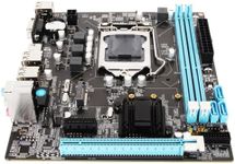 Desktop Motherboard, H61 6Xusb2.0 Ddr3 M.2 Nvme Ngff 100Mbps LAN Micro ATX Motherboard for Lga1155 Socket I3 I5 I7, All Solidstate Capacitor Design, HD Vga Ouput