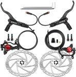 Hycline Ebike Hydraulic Disc Brake Set: Zoom H875E 2-Pistons Power-Off Electric Bike Brake Kit with 2-PIN Sensor Included 180mm Rotors and Mounting Adapter