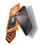 Spigen AlignMaster S [Privacy] Tempered Glass Screen Guard for iPhone 16 Pro [2 Pack]