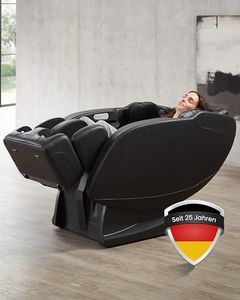 WELCON Massagesessel Prestige II in schwarz - 3D Massagesessel Ganzkörper mit Zero Gravity, Wärmefunktion und 6 Automatikprogrammen