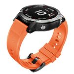 NotoCity ANCOOL Garmin Fenix 5X Band Easy Fit 26mm Width Soft Silicone Watch Strap for Garmin Fenix 5X/Fenix 3/Fenix 3 HR (Orange)