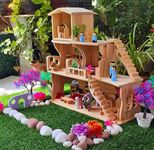 TinyMinyWorld Wooden Big Dollhouse Large with Furniture playset (Castle Large Export)