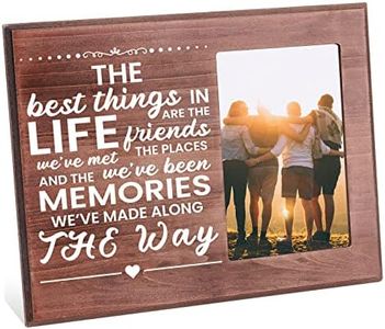 FINGERINSPIRE The Best Thing in Life are The Friends Cadre Photo 10x15cm Longue Distance Amitié Cadeaux Cadres Suspendus/de Table Cadre en Bois Amis Souvenirs Cadre Photo pour Anniversaire Graduation