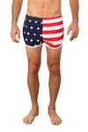 USA Flag Men's Basic Running Shorts Swimwear Trunks By UZZI: USA (Large)