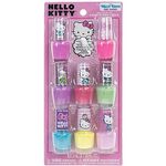 Hello Kitty 8 Pack Nail Polish,Water-Based, Non-Toxic, Peel-Off Set Girls Kids Ages 3+, Perfect for Parties, Sleepovers & Makeovers